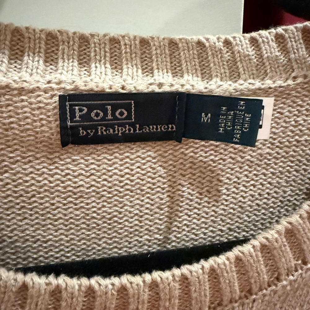 Ralph Lauren Beige Teddy Bear Knit Sweater - Picture 2 of 4